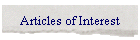 Articles of Interest